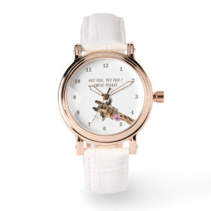 Funny Watch with Playful Giraffe - Smile