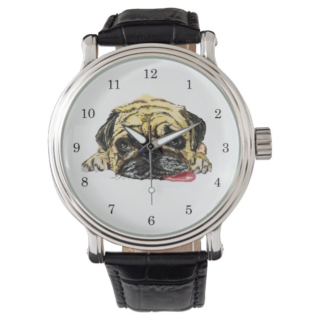 Funny Watch with Pug Dog (Front)