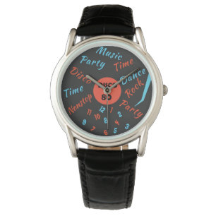 Funny Watch with Record Plate Design - Custom Text