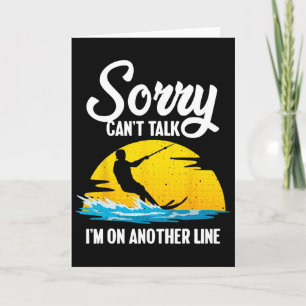 Funny Water Ski Designs For Men Women Water Skier Card