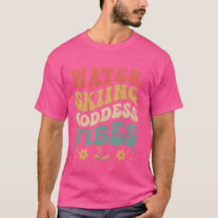 Funny Water Ski Skiing Girl Skiier Cool Surface Wa T-Shirt