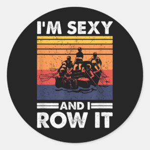 Funny Water Sports Whitewater Rafting Classic Round Sticker
