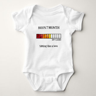 Funny Watercolor Baby Milestone Bodysuit | 7 Month