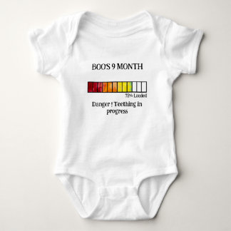 Funny Watercolor Baby Milestone Bodysuit | 9 Month