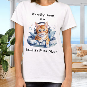 Funny Watercolor Cat Humour Personalised T-Shirt