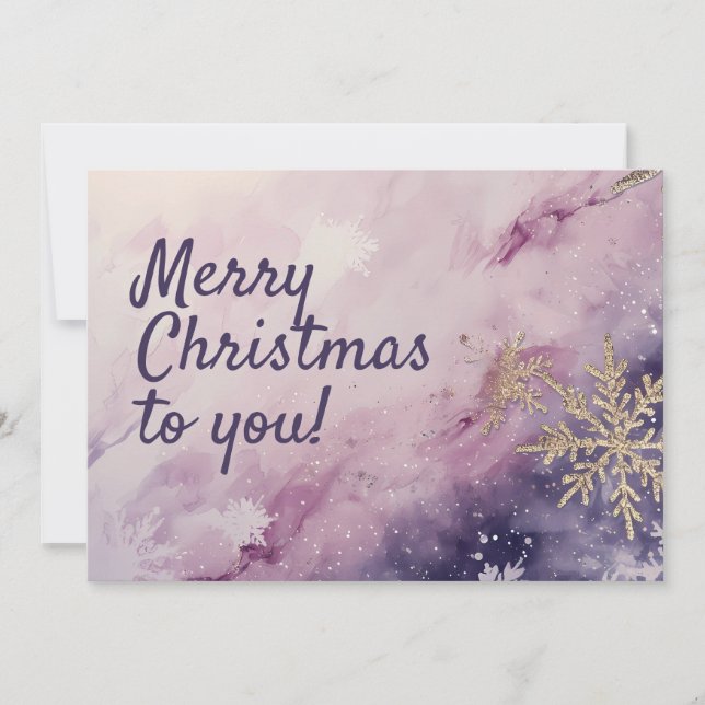 Funny Watercolor Christmas Greeting Card  (Front)