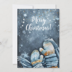 Funny Watercolor Christmas Greeting Card