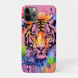 Funny watercolor colourful tiger Case-Mate iPhone case