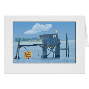 Funny Waterfront Shack Card