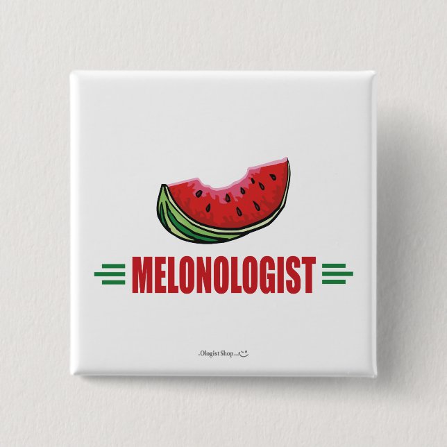Funny Watermelon 15 Cm Square Badge (Front)