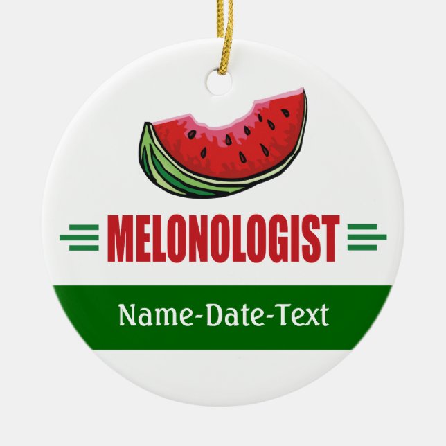 Funny Watermelon Ceramic Tree Decoration (Front)