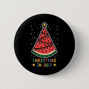 Funny Watermelon Christmas In July Women Men  6 Cm Round Badge