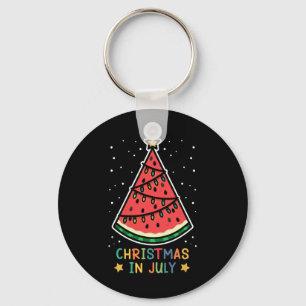 Funny Watermelon Christmas In July Women Men  Key Ring