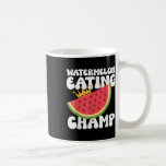 Funny Watermelon Eating Champ Summer Eating  Coffee Mug<br><div class="desc">Funny Watermelon Eating Champ Summer Eating</div>
