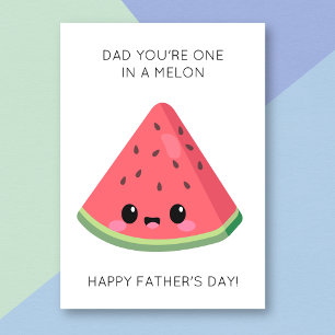 Funny Watermelon Fruit Pun Father's Day Card