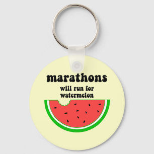 Funny watermelon marathon key ring
