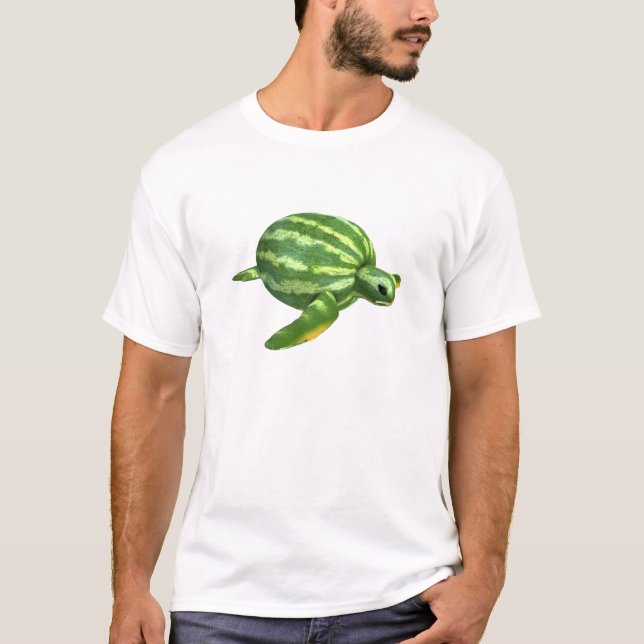 Funny Watermelon Seaturtle T-Shirt (Front)