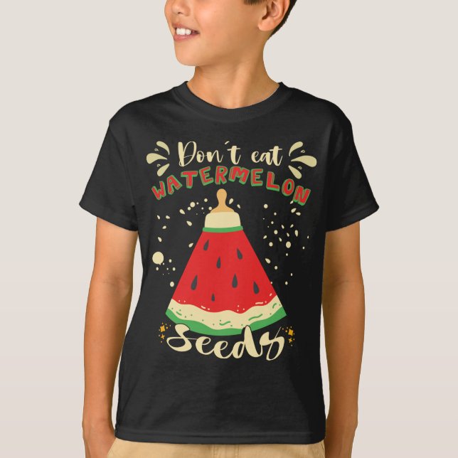 Funny Watermelon Seeds T-Shirt (Front)