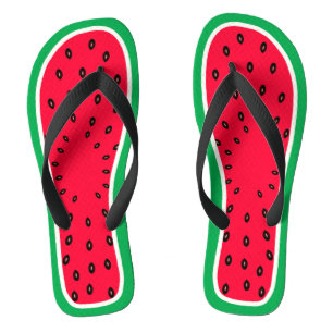 Funny Watermelon Slice Summer Fruit Unique Design Jandals