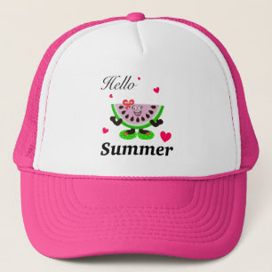 Funny watermelon trucker hat