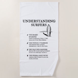 Funny Wave Life Humour for Beach Addicts Towel