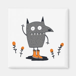 Funny Waving Monster Magnet