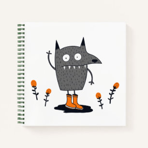Funny Waving Monster Notebook