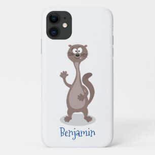 Funny weasel cartoon illustration Case-Mate iPhone case