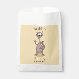 Funny weasel cartoon illustration favour bags