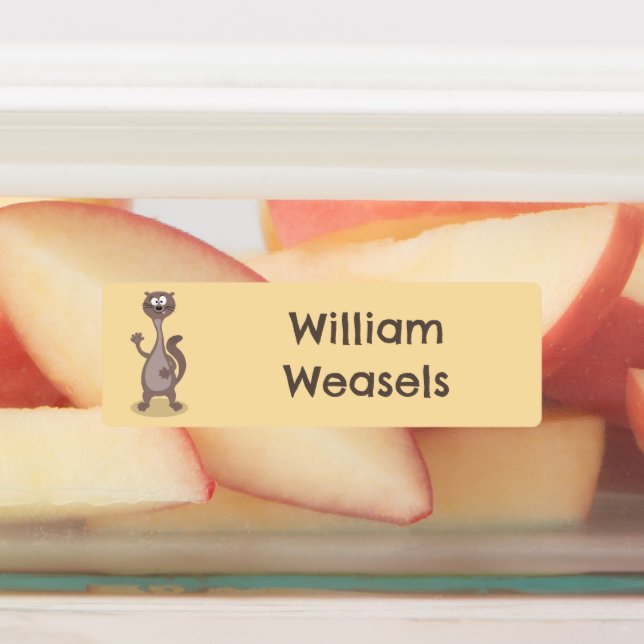 Funny weasel cartoon personalised (Affixed)