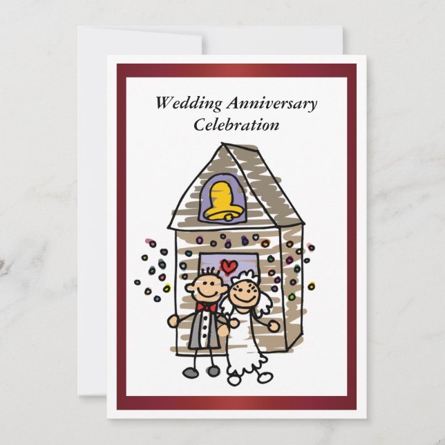 Funny Wedding Anniversary Invitation (Front)