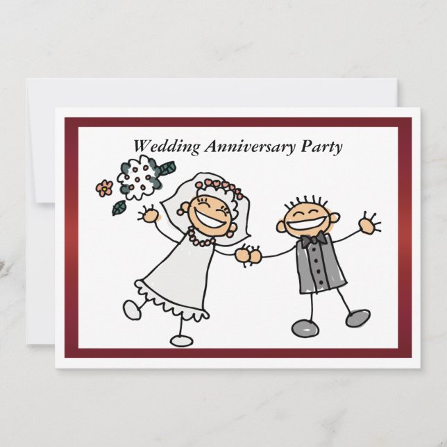 Funny Wedding Anniversary Invitation (Front)