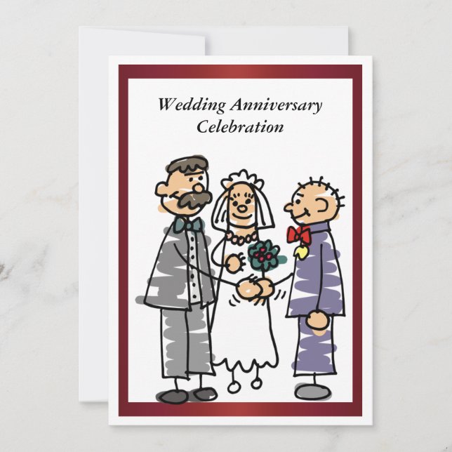 Funny Wedding Anniversary Invitation (Front)