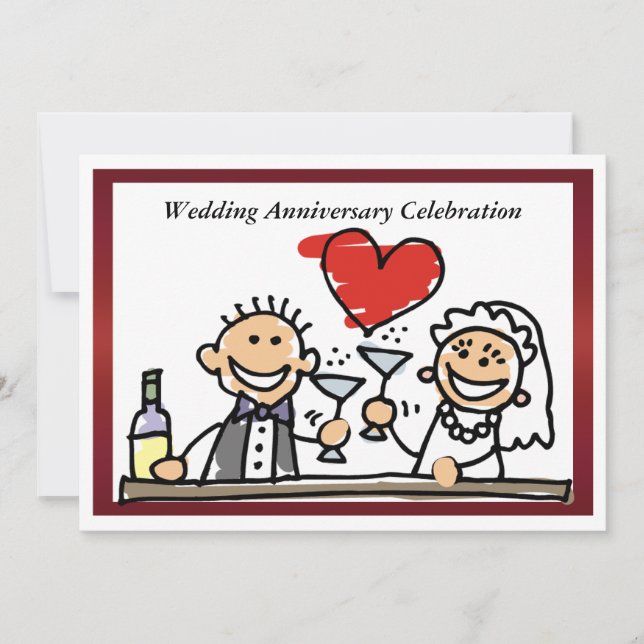 Funny Wedding Anniversary Invitation (Front)