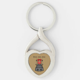 Funny Wedding Anniversary Party Key Ring