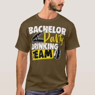 Funny wedding bachelor party grooms drinking team  T-Shirt