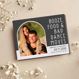 Funny Wedding Bad Dance Moves Photo Save the Date Announcement Postcard