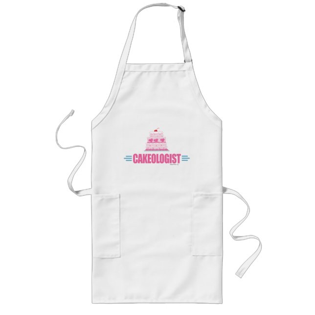 Funny Wedding Cake Lover Long Apron (Front)