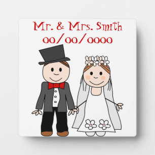 funny wedding couple,mrs and mr. plaque
