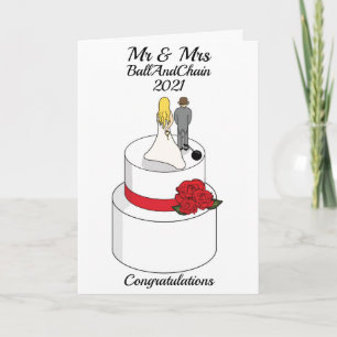 Funny Wedding Day Congratulations Customisable Card
