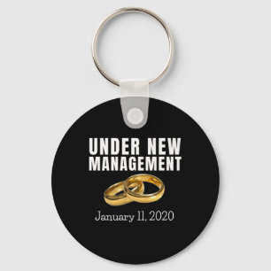 Funny Wedding Engagement Gift Bride Groom January  Key Ring