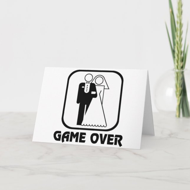 Funny wedding Game Over Card (Front)