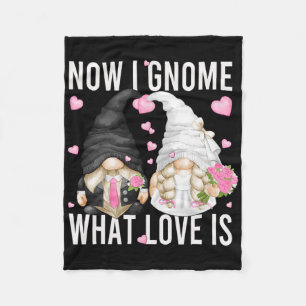 Funny Wedding Gnome Couple Pun Love Saying For Gro Fleece Blanket