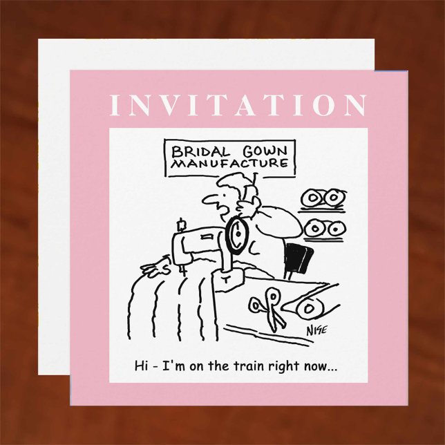 Funny Wedding Invitation with Dressmaker (Creator Uploaded)