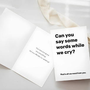 Funny Wedding Officiant Proposal – Say Some Words Card