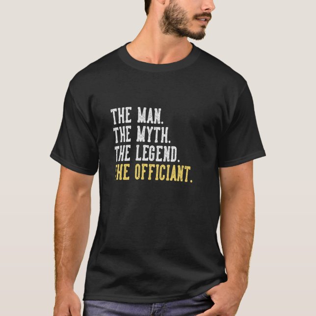 Funny Wedding Officiant Tee For Men Ordained Minis (Front)