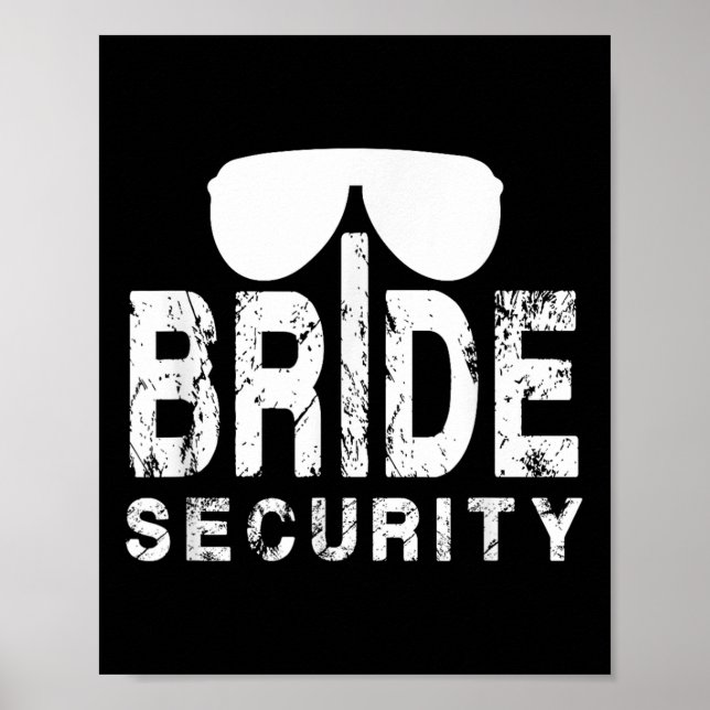 Funny Wedding Party Gift Bride Security Ring Beare Poster (Front)