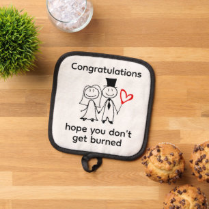 FUNNY WEDDING POT HOLDER