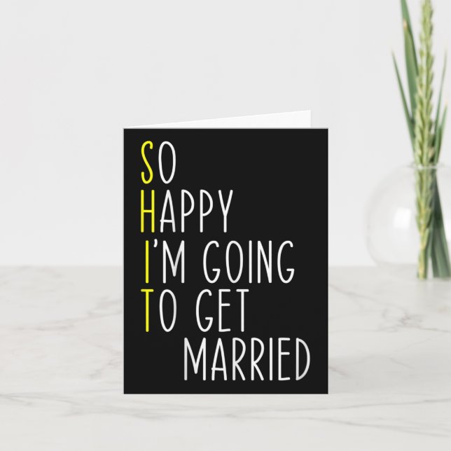 Funny Wedding Sarcastic Groom Bride Engagement Mar Card (Front)