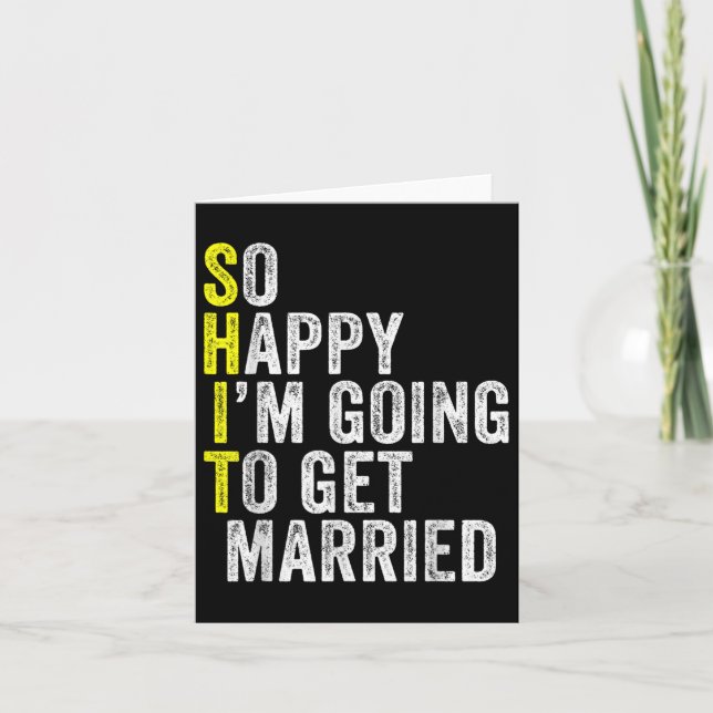 Funny Wedding Sarcastic Groom Bride Engagement Mar Card (Front)